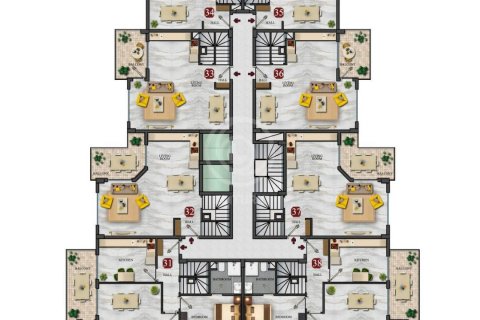 Продажа квартиры  в Аланье, Анталье, Турция 4+1, 184м2, №101132 – фото 23