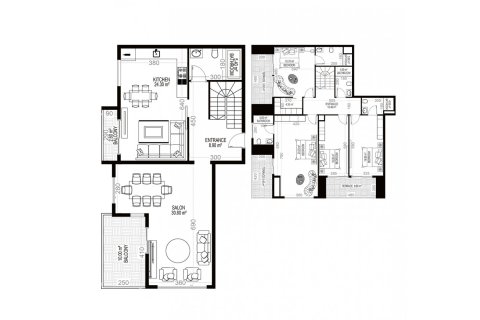 4+2 Penthouse in Yekta Sungate Residence, Gazipasa, Antalya, Turkey No. 52008