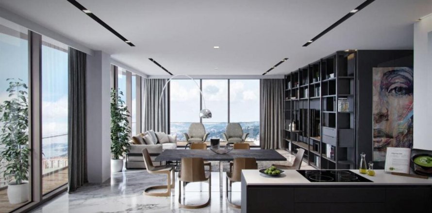 پنت هاس در در AcarVerde Residence Istanbul ، ترکیه 1 خوابه ، 642 متر مربع.  شماره 95967