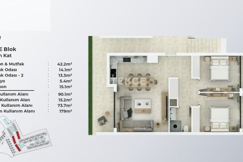 2+1 Takvåning i Famagusta, Nr. 226974 - 16