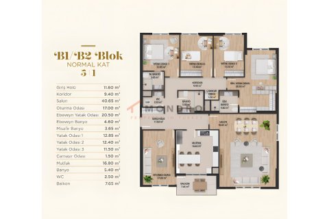 4+1 Wohnung  in Basaksehir, Istanbul, Türkei Nr. 212882 - 3