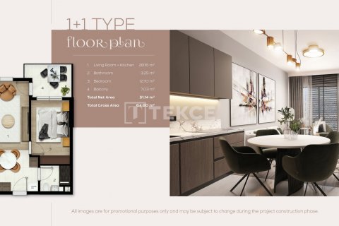 1+1 Lejlighed i Istanbul, Tyrkiet Nr. 104443 - 21