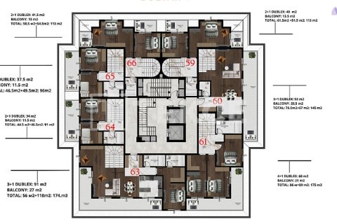 3+1 Takleilighet i Alanya, Antalya, Tyrkia Nr. 237667 - 24