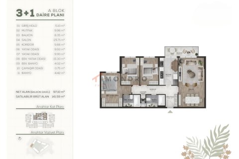 Apartment for sale  in Basaksehir, Istanbul, Turkey, 2 bedrooms, 115m2, No. 219860 – photo 27