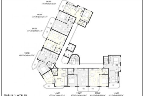 Продажа пентхауса в Оба, Анталье, Турция 2 комн., 52м2, №94402 – фото 18