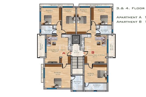 3+1 Leilighet i Famagusta, Nr. 215070 - 3