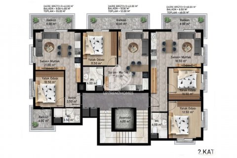 1+1 Wohnung in Kestel, Antalya, Türkei Nr. 90332 - 23