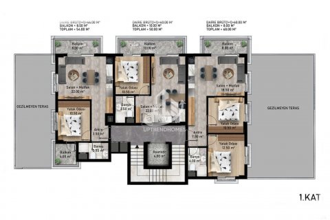1+1 Wohnung in Kestel, Antalya, Türkei Nr. 90332 - 22