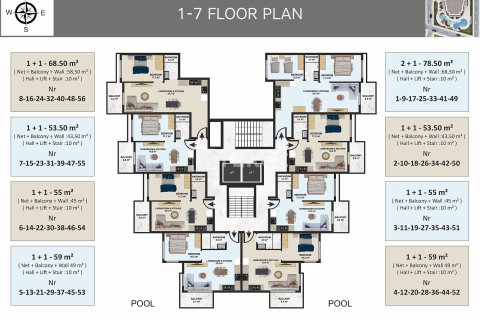 4+1 Penthouse  i Alanya, Antalya, Tyrkiet Nr. 216323 - 16