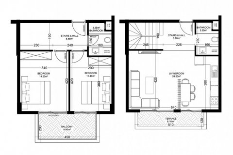2+1 Penthouse i Yekta Golden Valley, Oba, Antalya, Tyrkiet Nr. 101762