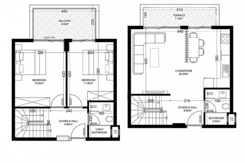 2+1 Penthouse in Yekta Golden Valley, Oba, Antalya, Turkey No. 101759