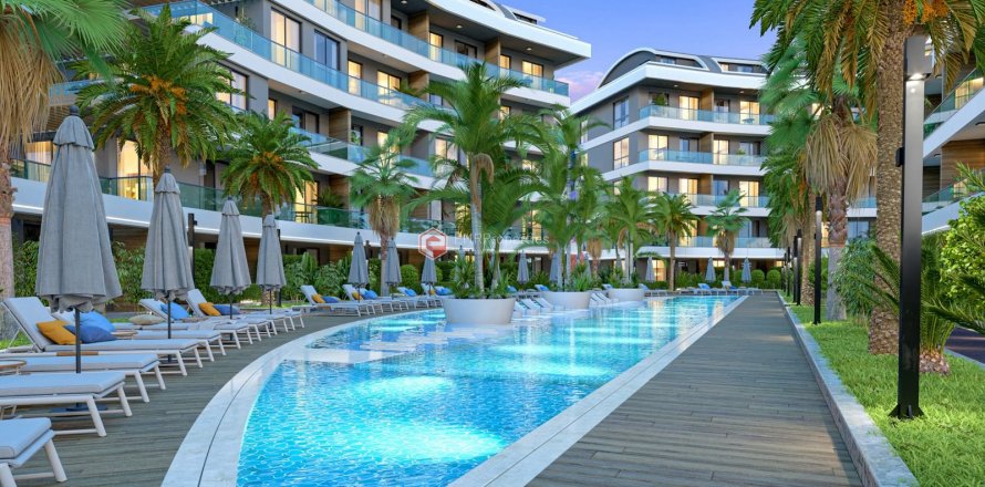 1+1 Lägenhet i Alanya, Antalya, Turkiet Nr. 100626