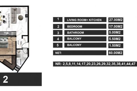 Dubleks daire Avsallar, Antalya, Türkiye №93446 - 13