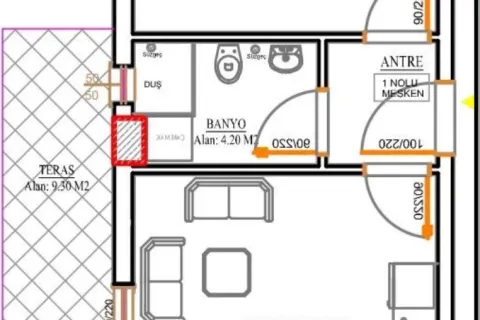 1+1 Leilighet i Tyrkia Nr. 220359 - 13