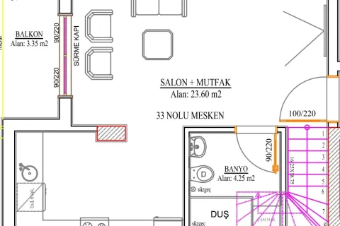 2+1 Lägenhet  i Turkiet Nr. 220355 - 24