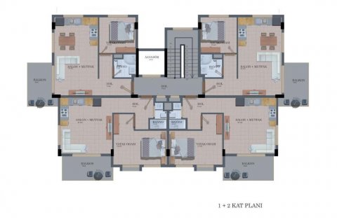 پنت هاس در Alanya ، ترکیه 115 متر مربع. شماره 94395 - 25