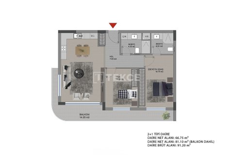Apartment for sale  in Lefkosha, Northern Cyprus, 2 bedrooms, 91m2, No. 232288 – photo 25