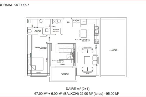 2+1 Wohnung  in Aksu, Antalya, Türkei Nr. 100157 - 21