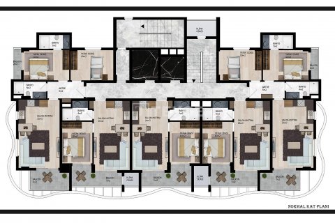 3+1 Takvåning  i Alanya, Antalya, Turkiet Nr. 211672 - 22
