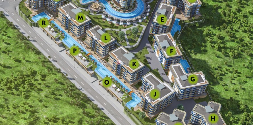 1+1 Apartment in Alanya, Antalya, Turkey No. 216279