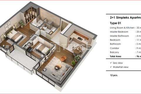 1+1 Lägenhet i Antalya, Turkiet Nr. 215044 - 20