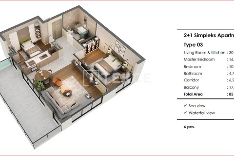 2+1 Lägenhet i Antalya, Turkiet Nr. 215045 - 22