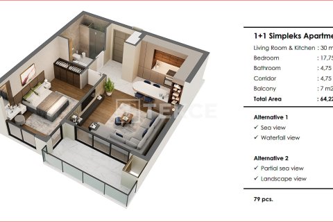 2+1 Lägenhet i Antalya, Turkiet Nr. 215045 - 23
