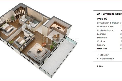 2+1 Lägenhet i Antalya, Turkiet Nr. 215045 - 21