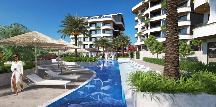 1+1 Lägenhet i Alanya, Antalya, Turkiet Nr. 105662
