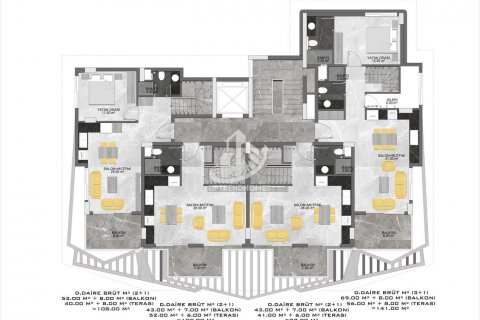 1+1 Lägenhet i Oba, Antalya, Turkiet Nr. 101512 - 29