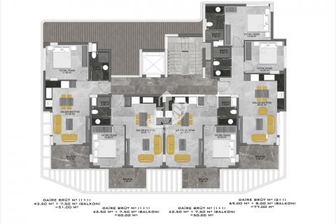 1+1 Lägenhet i Oba, Antalya, Turkiet Nr. 101512 - 26