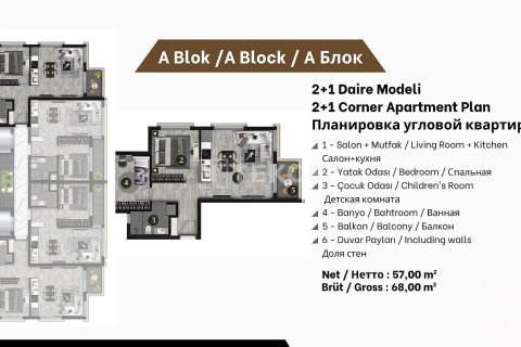 Продажа квартиры в Анталье, Турция 3+1, 125м2, №219736 – фото 24
