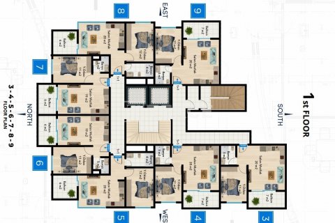 2+1 Penthäuser in Alanya, Antalya, Türkei Nr. 86349 - 5