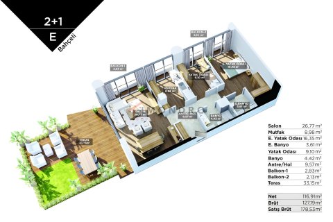 Apartment for sale in Atasehir, Istanbul, Turkey, 3 bedrooms, 225m2, No. 221288 – photo 19