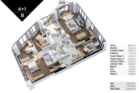 Apartment for sale in Atasehir, Istanbul, Turkey, 3 bedrooms, 225m2, No. 221288 – photo 25