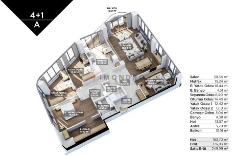 Apartment for sale in Atasehir, Istanbul, Turkey, 3 bedrooms, 225m2, No. 221288 – photo 23