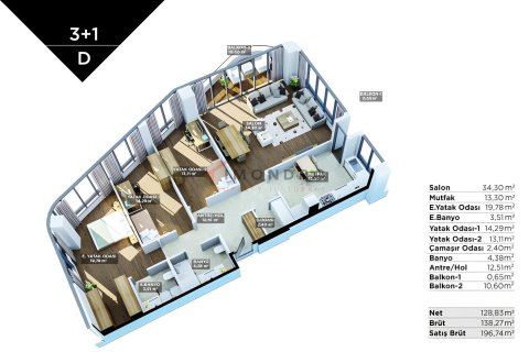 Apartment for sale in Atasehir, Istanbul, Turkey, 3 bedrooms, 225m2, No. 221288 – photo 24