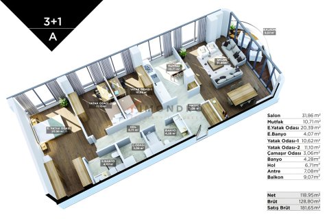 Apartment for sale in Atasehir, Istanbul, Turkey, 3 bedrooms, 225m2, No. 221288 – photo 20