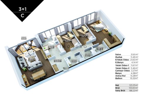 Daire  4+1  Ataşehir, İstanbul, Türkiye №221289 - 22
