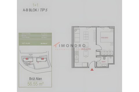 Apartment for sale in Gaziosmanpasa, Istanbul, Turkey, 1 bedroom, 56m2, No. 216174 – photo 15