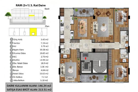 Продажа квартиры в Стамбуле, Турция 4+1, 270м2, №232285 – фото 18