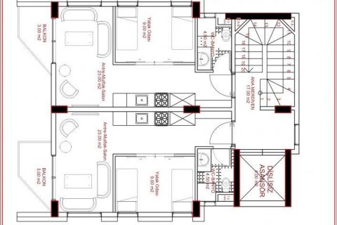 Продажа квартиры  в Кестеле, Анталье, Турция 2 комн., 41м2, №94805 – фото 13