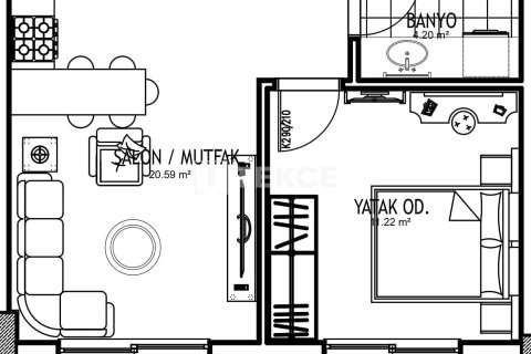 2+1 Wohnung  in Aksu, Antalya, Türkei Nr. 213817 - 22