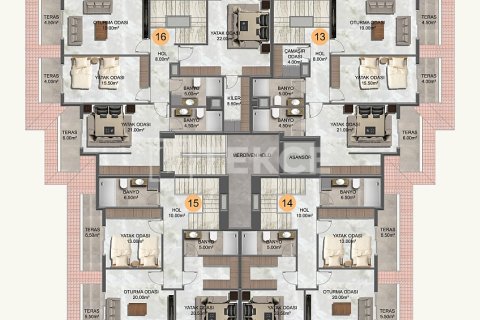 Daire  2+1  Alanya, Antalya, Türkiye №215738 - 18