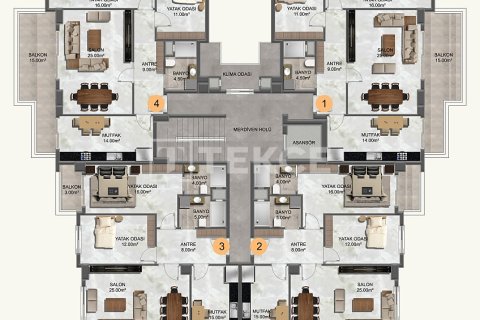 Daire  2+1  Alanya, Antalya, Türkiye №215738 - 20
