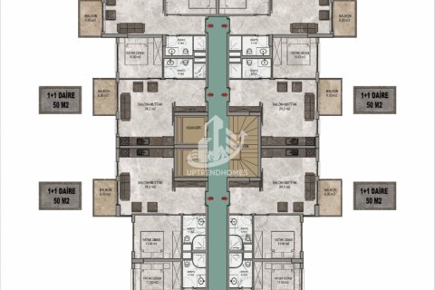 Продажа квартиры  в Аланье, Анталье, Турция 1+1, 50м2, №100794 – фото 19