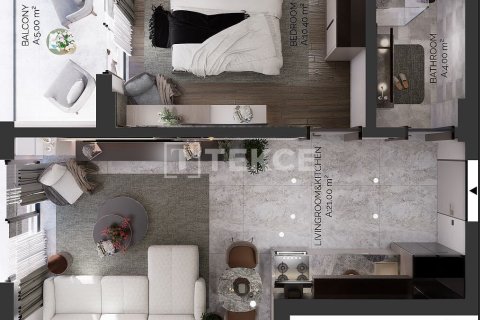 3+1 Takvåning i Alanya, Antalya, Turkiet Nr. 216245 - 22