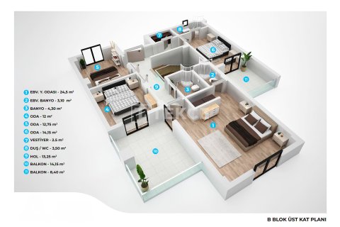 5+1 Villa  i Mudanya, Bursa, Tyrkiet Nr. 216247 - 27