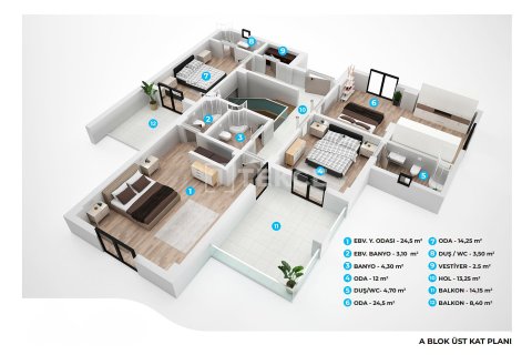 5+1 Villa  i Mudanya, Bursa, Tyrkiet Nr. 216247 - 25