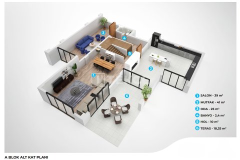 5+1 Villa  i Mudanya, Bursa, Tyrkiet Nr. 216247 - 24